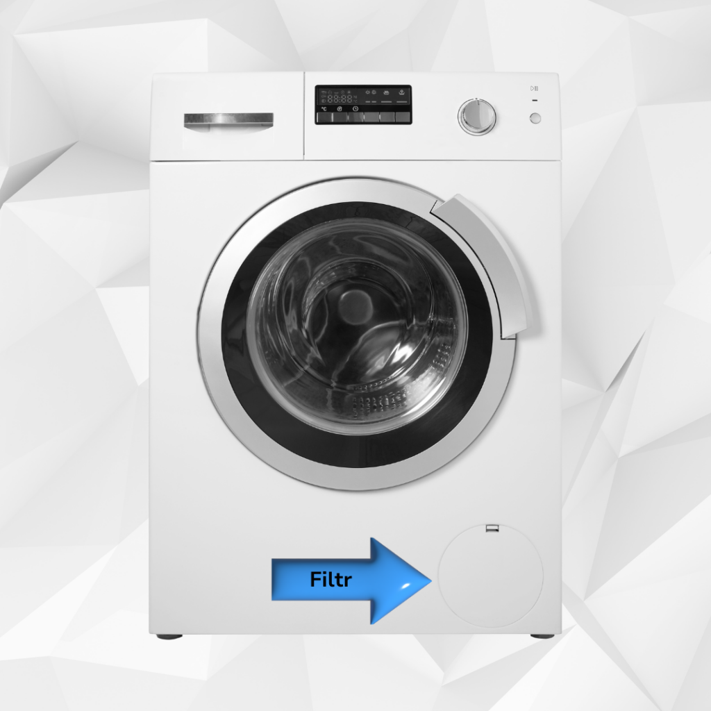 Pračka, čištění filtru